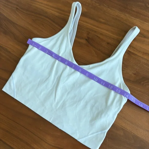 Lululemon Align Cropped Tank Top Pale Yellow With Built in Bra Size 8 - Picture 4 of 5